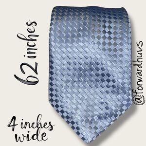 Donald J. Trump Signature Collection Neck Tie – 100% Silk Light Blue Checked